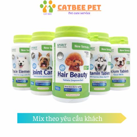 [Combo 30,50,100] Viên canxi cho chó mèo SPIRIT bổ sung vitamin giúp chắc khỏe xương mượt lông