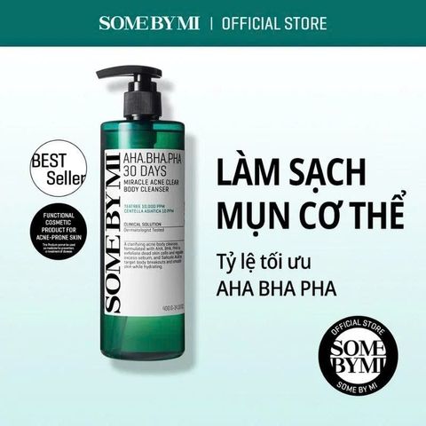 Sữa Tắm Some By Mi Làm Sạch Mụn Cơ Thể AHA-BHA-PHA 30 Days Miracle Acne Clear Body Cleanser 400g