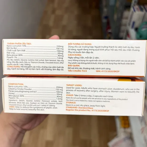 Combo cho hệ tiêu hóa khỏe Dạ dày NANO CURCUMIN - Đại tràng MEGA