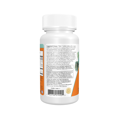 Viên Uống Sắt Iron Complex NOW Nhập Mỹ Tổ Hợp Dưỡng Chất Cho Hệ Thần Kinh Tuần Hoàn Khỏe Mạnh (100 viên) - YoungFit