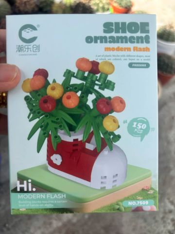 Bộ lắp ráp Hoa Nhựa hình chiếc giày