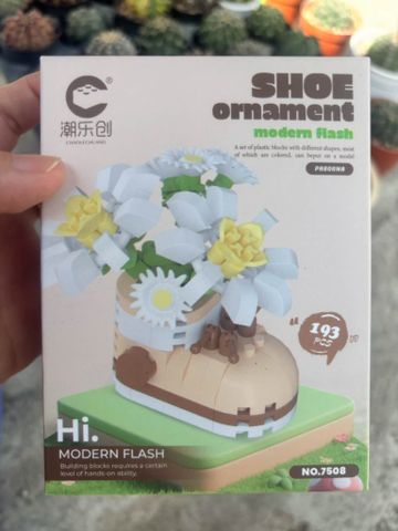 Bộ lắp ráp Hoa Nhựa hình chiếc giày