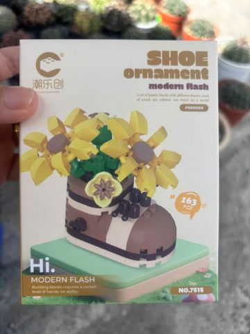 Bộ lắp ráp Hoa Nhựa hình chiếc giày
