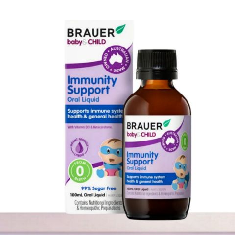 SIRO Hỗ Trợ Tăng Cường Sức Đề Kháng cho Bé Từ 0 Tháng -12 Tuổi Brauer Baby & Child Oral Liquid Immunity Support 100 mL - S/P Chuẩn Úc