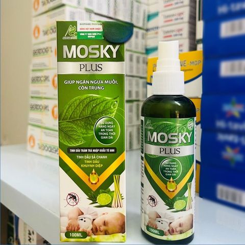 Xịt xua muỗi ann toànn cho bé và bà bầu Mosky plus