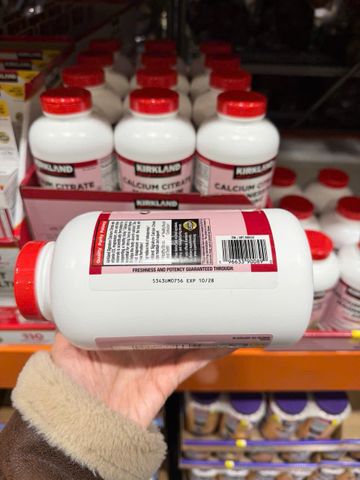 Viên uống Calcium Citrate hỗ trợ xương Magnesium & Zinc, hộp 500 viên bổ sung canxi, ngừa loãng xương