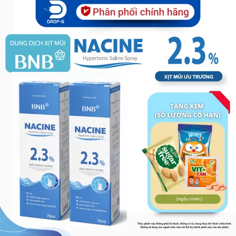(Chính hãng) DUNG DỊCH XỊT MŨI ƯU TRƯƠNG [BNB NACINE HYPERTONIC SALINE SPRAY ]-C 70ml - saline -ưu trương -2.3%