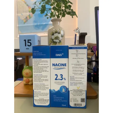 (Chính hãng) DUNG DỊCH XỊT MŨI ƯU TRƯƠNG [BNB NACINE HYPERTONIC SALINE SPRAY ]-C 70ml - saline -ưu trương -2.3%