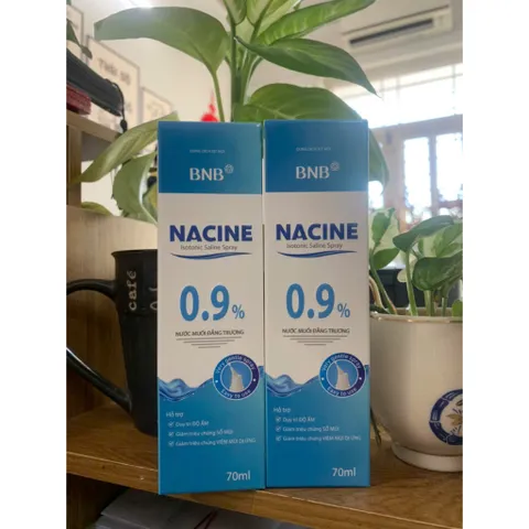 (Chính hãng) Dung dịch xịt mũi đẳng trương 0.9%  [ NACINE Isotonic Saline Spray] C/70ml - Saline - Đẳng trương -0.9%
