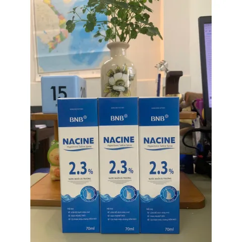 (Chính hãng) Xịt Mũi  ưu trương 2.3%  [TPBVSK Hyper Saline 2.3%] -BNB NACINE HYPERTONIC SALINE SPRAY 70ml
