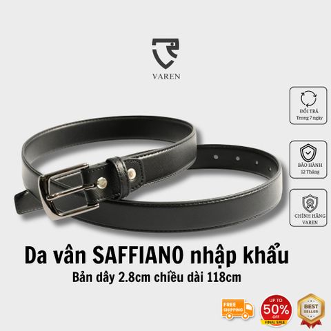 Thắt Lưng Unisex Da Mềm bản dây 2.8cm Khóa Hợp Kim Dây Lưng Nam Nữ Phong Cách Tối Giản TL03