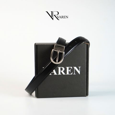 Thắt Lưng Da Bò Bản Nhỏ 2.3cm VAREN AMOR Dây Nịt Unisex Nam Nữ Cao Cấp Bền Bỉ TL002 AM