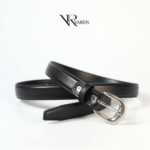 Thắt Lưng Da Bò Bản Nhỏ 2.4cm Dây Nịt Phong Cách Tối Giản Unisex Khóa Hợp Kim TL Terra 01
