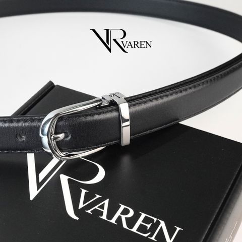 Thắt Lưng Bản Nhỏ Da Bò Nappa VAREN Haza Belt- Dây Nịt Bản 2.3cm Da Bò Cao Cấp Unisex Hz01