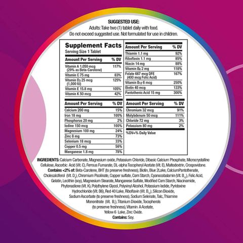 Centrum Women 200 viên - Vitamin tổng hợp cho phụ nữ  dưói 50 tuổi hỗ trợ năng lượng và làm đẹp