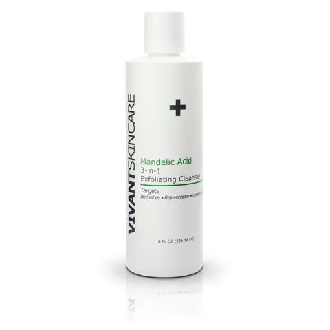 Vivant Skincare 3% Mandelic Acid 3-In-1 Toner giảm mụn, trẻ hóa da, làm sạch và cân bằng độ pH 115ml 729001 nk