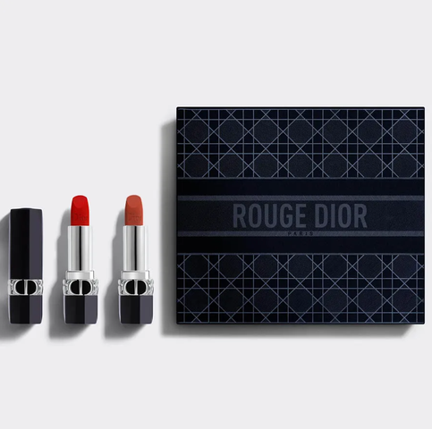 (Auth) Set Son Dior Rouge Dior Duo Collection - Màu 999 Đỏ Tươi & 720 Hồng Nhạt Cao Cấp, Đẳng Cấp Sang Trọng, Quà Tặng Tuyệt Vời Nk Chính ngạch Pháp