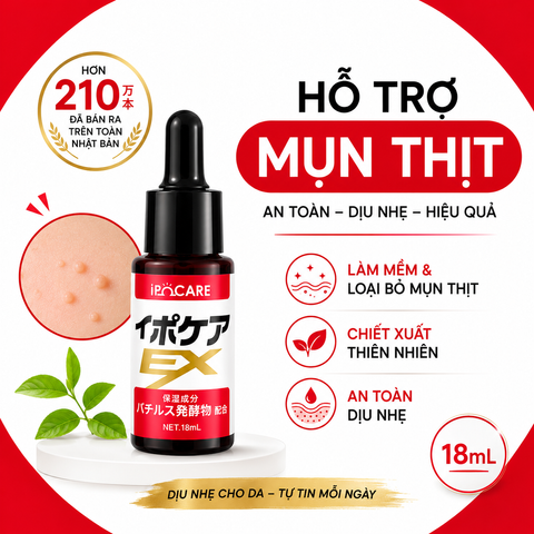Gel bôi/Serum Ipocare EX Nhật bản dành cho nốt mụn cóc, da sần, mụn thịt li ti,... Thương hiệu Brain Cosmos