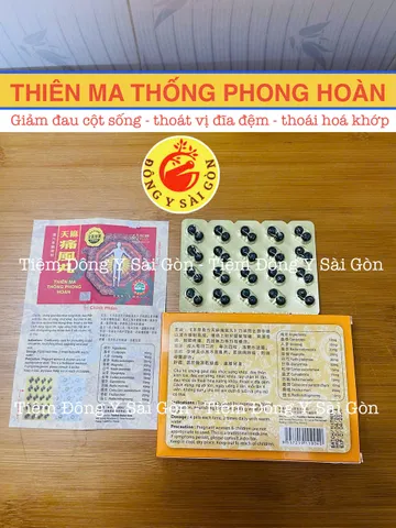 Viên uống Thiên Ma Thống Phong Hoàn 40 viên - Hỗ trợ giảm viêm khớp, đau lưng, thần kinh tọa, thoái hóa khớp