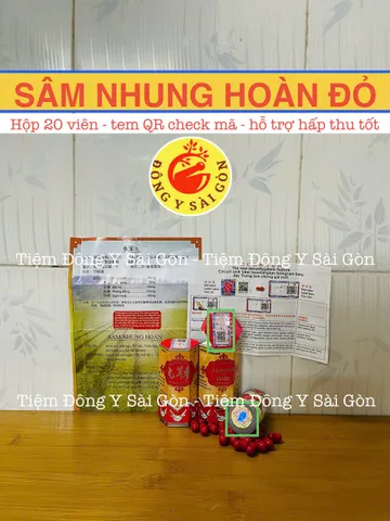 Sâm Nhung Hoàn Đỏ Samyun Wan Hộp 20 Viên Hỗ Trợ Hấp Thu Tốt, Ăn Ngon