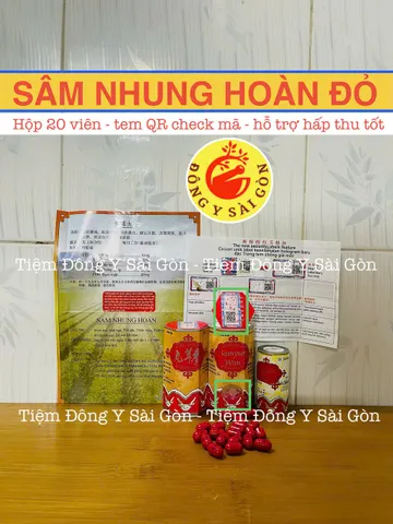 Sâm Nhung Hoàn Đỏ Samyun Wan Hộp 20 Viên Hỗ Trợ Hấp Thu Tốt, Ăn Ngon