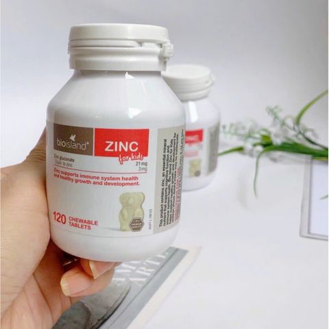 Viên Nhai Bổ Sung Kẽm cho Trẻ Từ 1-12 Tuổi BioIsland  Zinc for Kids 120 viên - Tăng Cường Miễn Dịch cho Trẻ - S/P Chuẩn Úc