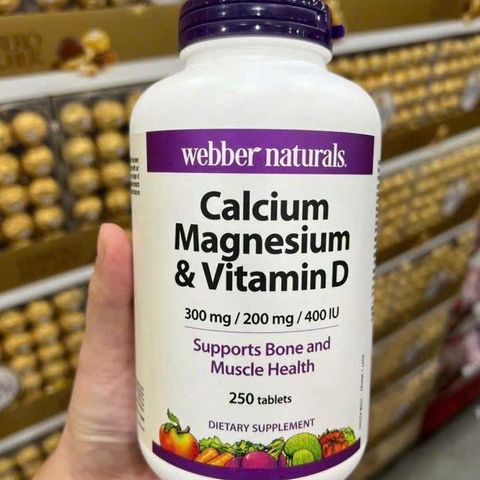 Canxi Magie & Vitamin D Webber Naturals Canada 250 viên
