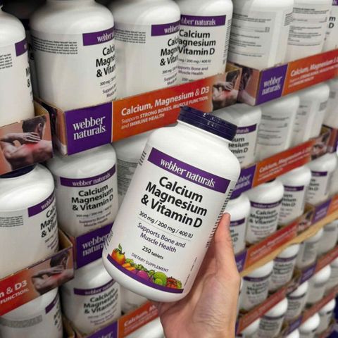Canxi Magie & Vitamin D Webber Naturals Canada 250 viên