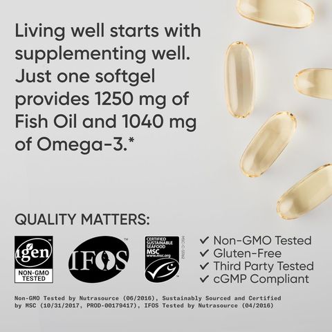 Sport Research Bổ Sung Omega - 3, tăng cường sức khỏe tim mạch, cải thiện trí nhớ, sản xuất tại Mỹ