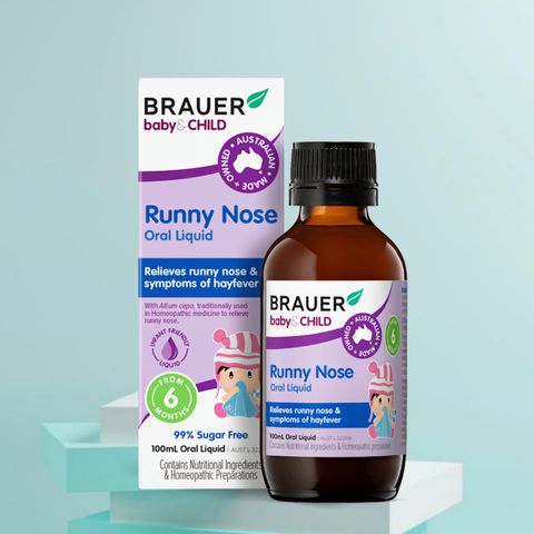 SIRO Giảm Sỗ Mũi cho Trẻ Từ 6 Tháng - 12 Tuổi Brauer Baby & Child Runny Nose Oral Liquid 100 mL - S/P Chuẩn Úc