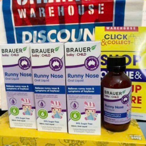 SIRO Giảm Sỗ Mũi cho Trẻ Từ 6 Tháng - 12 Tuổi Brauer Baby & Child Runny Nose Oral Liquid 100 mL - S/P Chuẩn Úc