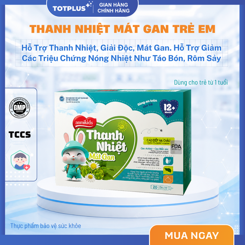 Anmikids Thanh Nhiệt Mát Gan – Hỗ Trợ Thanh Nhiệt, Mát Gan Cho Trẻ Từ 12 Tháng Tuổi Trở Lên - Hộp 20 Ống