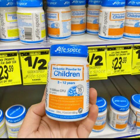 Men Vi Sinh cho Trẻ Từ 3 - 12 Tuổi LifeSpace Probiotic Powder for Children 40g - Hỗ Trợ Hệ Tiêu Hoá & Tăng Cường Hệ Miễn Dịch - S/P Chuẩn Úc
