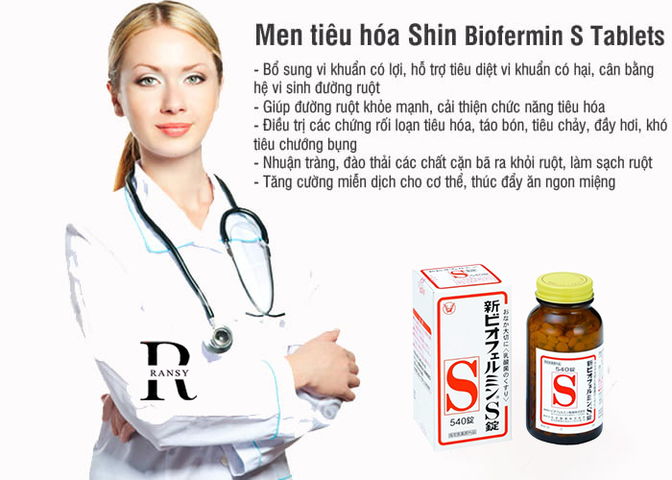 Men Tiêu Hóa Shin Biofermin S Tablets 550 Viên - Hỗ Trợ Tiêu Hóa, Cải Thiện Sức Khỏe Đường Ruột, Sản Phẩm Hàng Nội Địa Nhật Bản