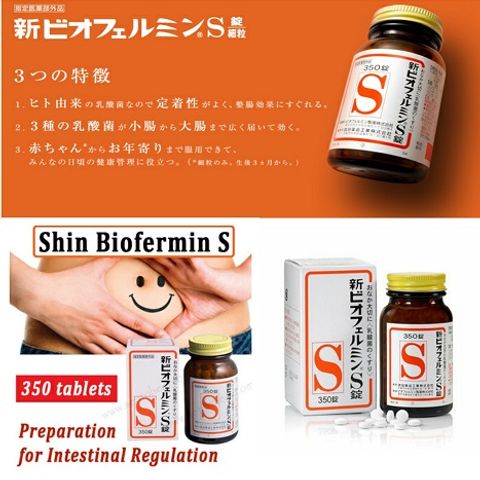 Men Tiêu Hóa Shin Biofermin S Tablets 550 Viên - Hỗ Trợ Tiêu Hóa, Cải Thiện Sức Khỏe Đường Ruột, Sản Phẩm Hàng Nội Địa Nhật Bản
