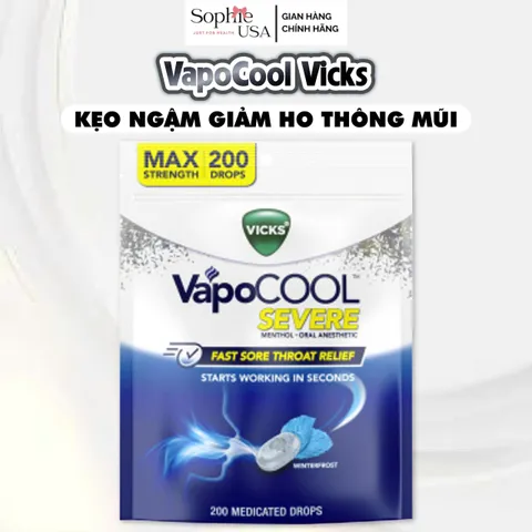  Kẹo ngậm Vicks VapoCOOL 200 viên