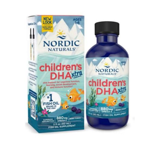 Nordic Naturals Children's DHA Extra 60 mL - Dầu Cá Giọt Hỗ Trợ Phát Triển Toàn Diện cho Trẻ Từ 1-6 Tuổi - S/P Chuẩn Mỹ