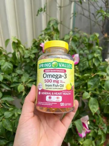Sản phẩm hỗ trợ chức năng não bộ, tim mạch - Spring Valley Omega-3 500mg 120 viên