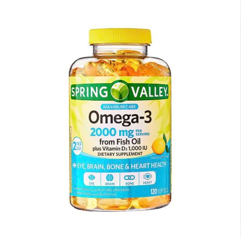 Dầu cá hương chanh Spring Valley omega 3 2000mg lọ 120 viên của Mỹ