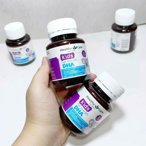 Viên DHA cho Trẻ Từ 4 Tháng Tuổi - Healthy Care Kids High Strength DHA 60 viên - Hỗ Trợ Phát Triển cho Não Bộ - S/P Chuẩn Úc