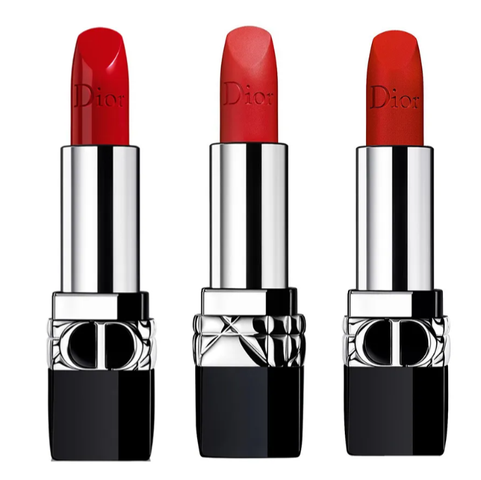 Set Son Dior Rouge Dior Lipstick 999 Satin, Matte, Velvet - Bộ 3 Màu Son Cao Cấp 3.5g, Thời Thượng và Dưỡng Ẩm Môi NK Chính ngạch