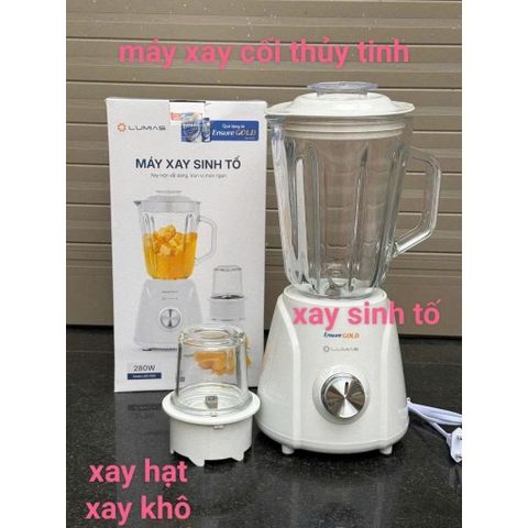 Máy xay sinh tố 2 cối thủy tinh LUMIAS 