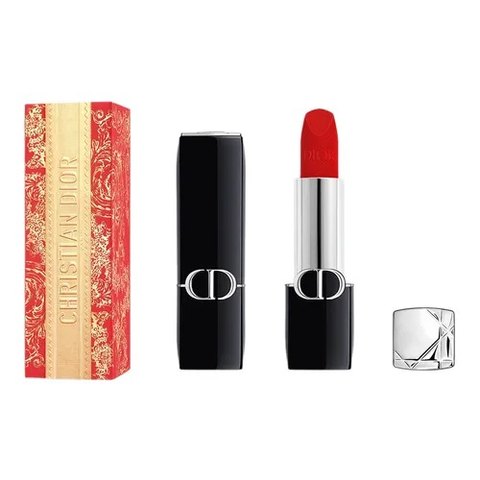 Son Dior Rouge Dior Limited Edition Lunar New Year 999 - Son Màu Đỏ Cổ Điển Cao Cấp Chính Hãng Cho Dịp Lễ Tết NK Chính ngạch