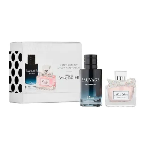 Set Nước Hoa Mini Dior Cho Nam & Nữ - Miss Dior Eau De Parfum 5ml & Dior Sauvage Eau De Parfum 10ml Date Xa NK