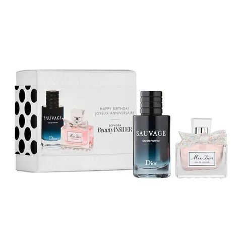 Set Nước Hoa Mini Dior Cho Nam & Nữ - Miss Dior Eau De Parfum 5ml & Dior Sauvage Eau De Parfum 10ml Date Xa NK