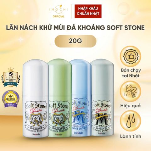 Lăn Nách Khử Mùi Đá Khoáng Soft Stone Double Deonatulle 20g Nhật Bản 738014