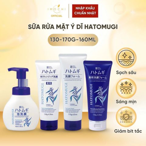 Sữa Rửa Mặt Hatomugi Naturie Nhật Bản 130g – Làm Sạch Dịu Nhẹ, Dưỡng Ẩm Tự Nhiên