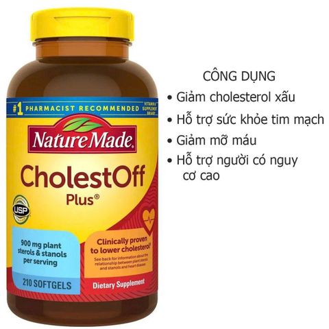 Viên uống giảm Cholesterol mỡ máu CholesterolOff Plus 210 viên