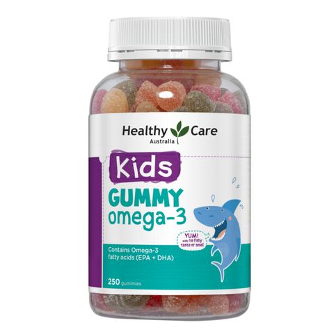 Kẹo Gum Dẻo Omega-3 cho Trẻ Từ 2 Tuổi Trở Lên - Healthy Care Kids Gummy Omega-3 250 viên - Hỗ Trợ Phát Triển Trí Tuệ - S/P Chuẩn Úc