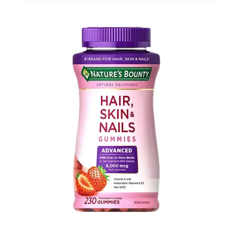 Kẹo dẻo giúp tóc, da, móng khỏe mạnh -  Nature’s Bounty Hair Skin & Nails Gummies của Mỹ (230 viên)
